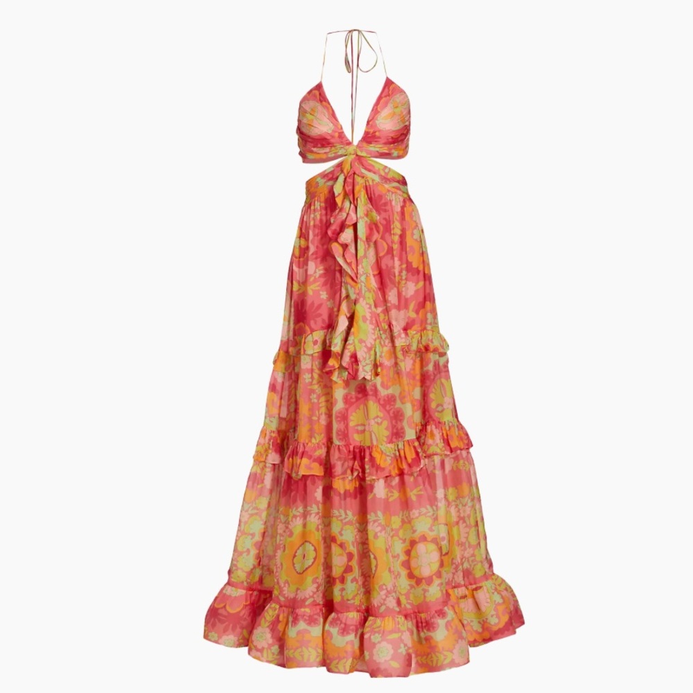 Alexis - Freya Silk Cut- Out Maxi Dress